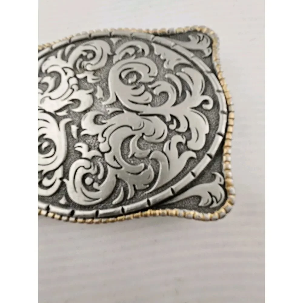 Vintage Storming Silver Trophy Belt Buckle Western Cowboy/Cowgirl